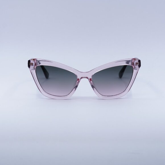 Kate Spade AMELIE/G/S 035J JP Sunglasses Pink Cat Eye Frame, Green Lenses main image 9